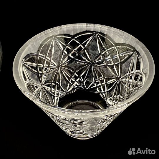 Хрустальная ваза, Дятьково, алмазная грань. СССР