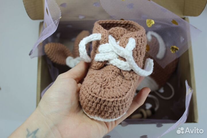 Пинетки вязаные детские