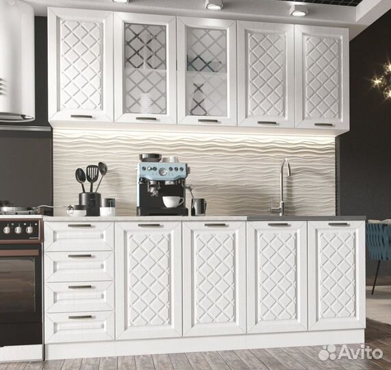 Кухня Агава Акация Белая 2метра