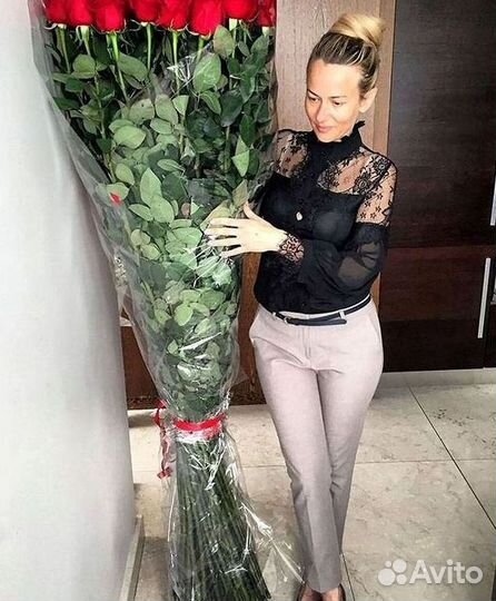 Длинные высокие розы 110 150 160 180 200 см