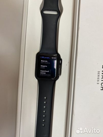 Часы apple watch 3 38 mm акб 80%