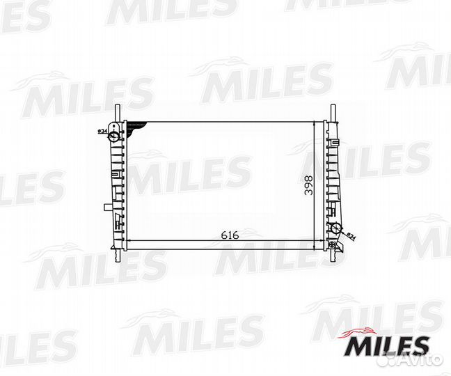 Радиатор ford mondeo 1.6-2.0 M/T 93-01