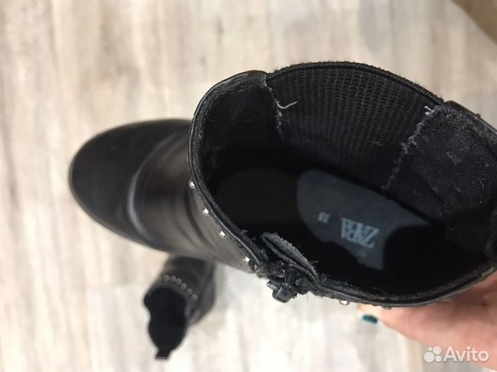 Кожаные ботинки для девочки Zara