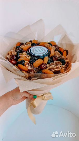 Букеты съедобные из орехов,сухофруктов,фруктов итд