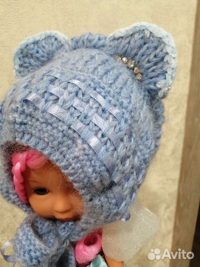 Шапка для новорожденного зима