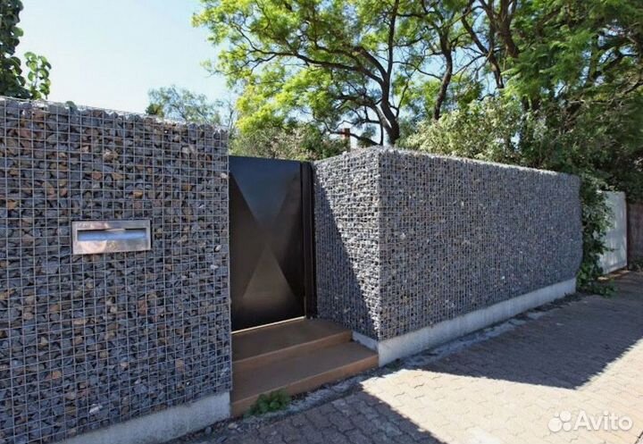 Габионы. Сетка для габионов. Забор