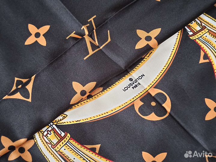 Платок черный шоколад Шелк Louis Vuitton