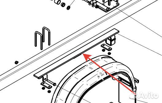 Опора (подрамник) лодочного прицепа мзса 81771А