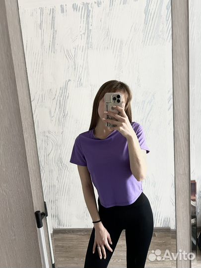 Футболка, топ, спорт, фиолетовая