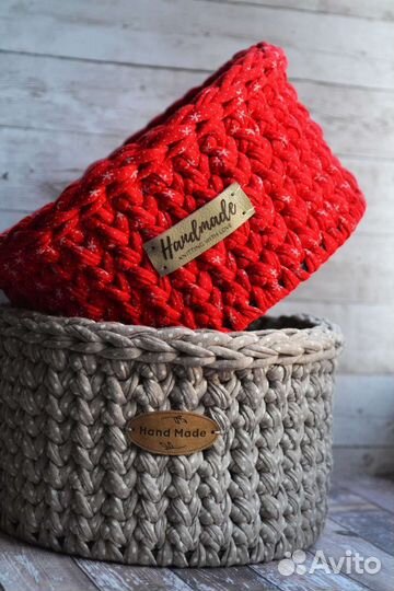 Корзина - органайзер из трикотажной пряжи