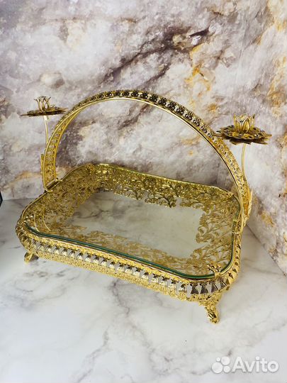 Ваза на ножке для фруктов и нарезки новая