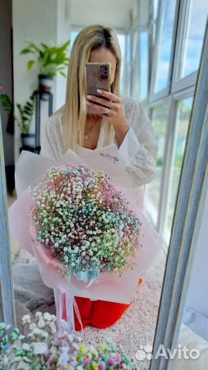 Букет из гипсофилы цветы доставка