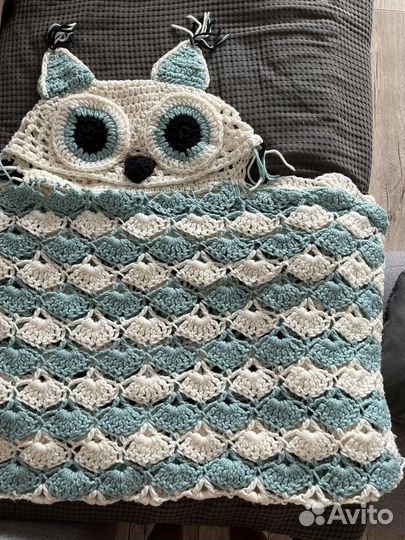 Плед с капюшоном Сова