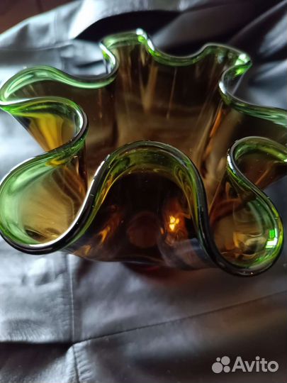 Ваза цветное стекло СССР