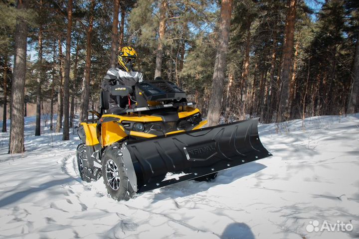 Снегоуборочный отвал для квадроцикла с площадкой