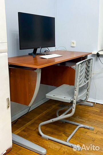 Дэми: растущая парта-трансформер и стул + полки