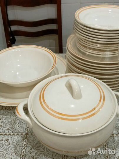 Набор столовой посуды СССР на 6 персон новый