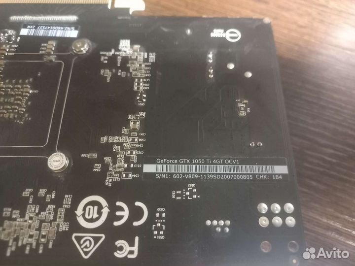 Видеокарта MSI gtx 1050 ti OC 4GB