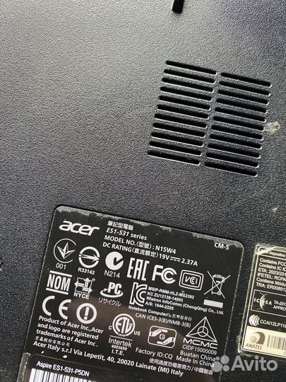 Ноутбук Aser ES1-531