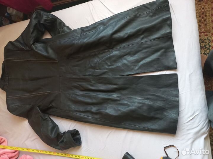 Кожаный плащ женский 4XL