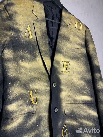 Пиджак с рисунком апсайклинг