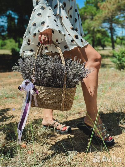 Корзина с лавандой