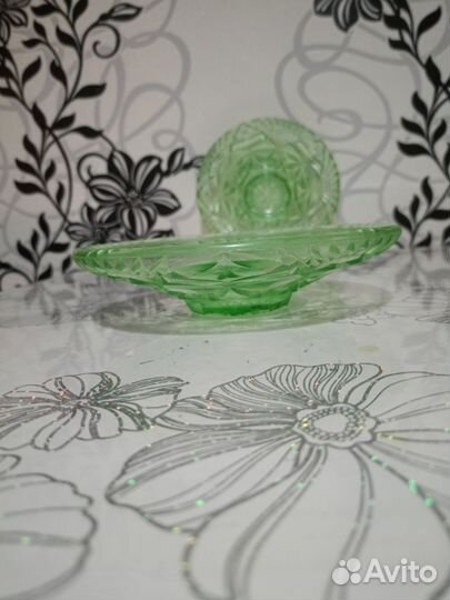 Тарелка салатник старинное стекло