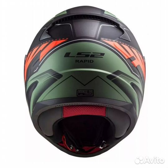 Мотошлем LS2 FF353 rapid gale red-green