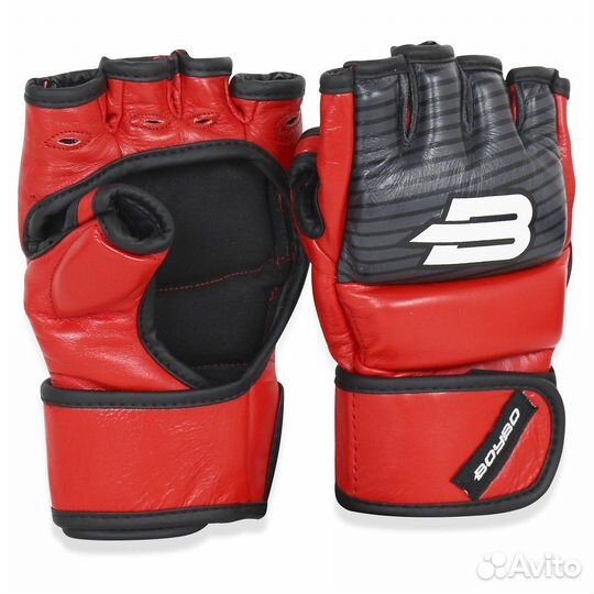Перчатки для MMA BoyBo inrage кожа красные (р. M)