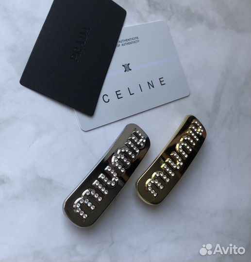 Премиальная заколка для волос miu miu