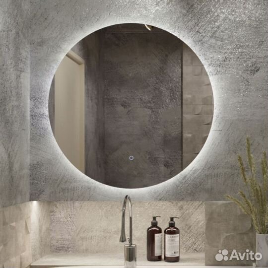 Сенсорное зеркало Омега с LED-подсветкой (парящее)