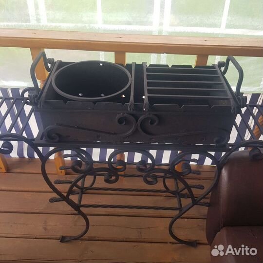 Мангал + печь для казана