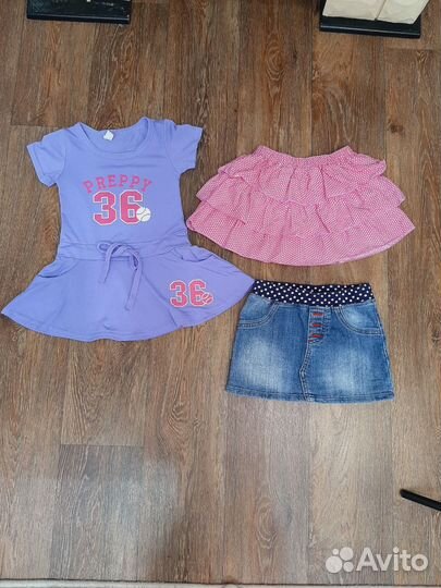 Детские вещи для девочки пакетом 104-110р