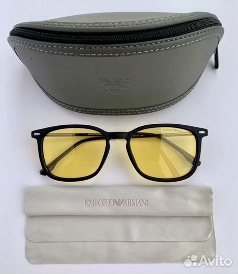 Очки мужские emporio armani желтые поляризационные