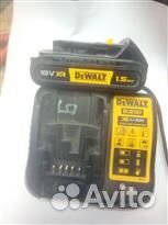 Зарядка для шуруповерта dewalt+аккумулятор 18v 1.5