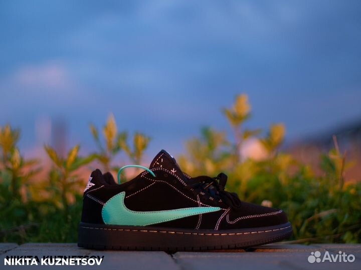 Кроссовки Nike x Travis Scott Jordan 1 Low Tiffany