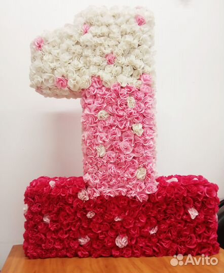 Цифра 1 на день рождения девочки