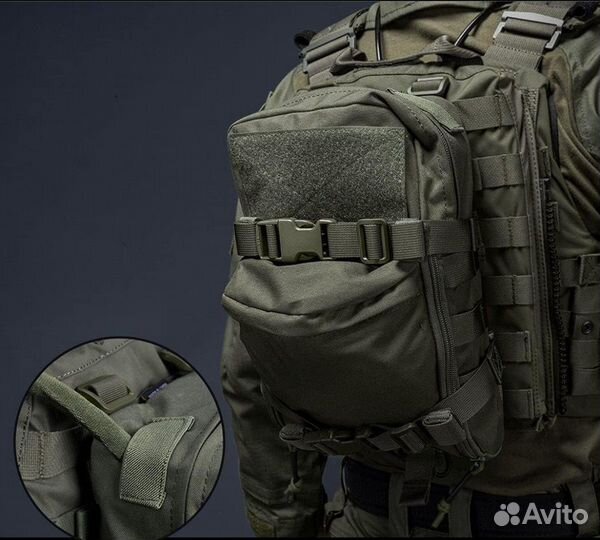 Тактическая сумка сухарка на бронежилет олива