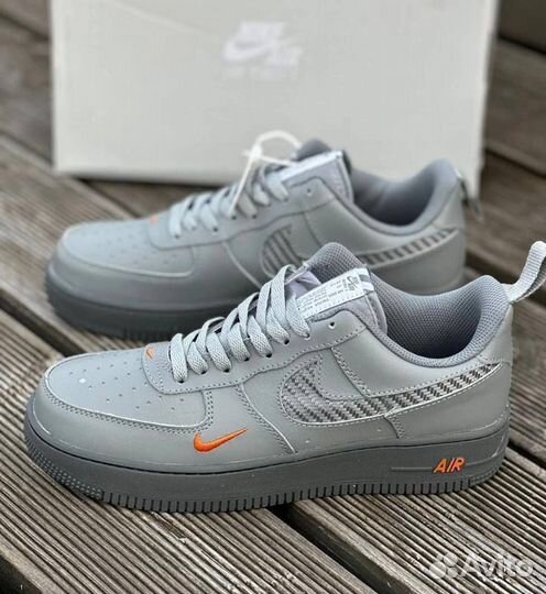 Nike air force 1 серые 2 разм. 43