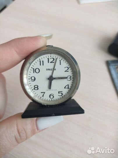 Часы будильник Ракета мини СССР