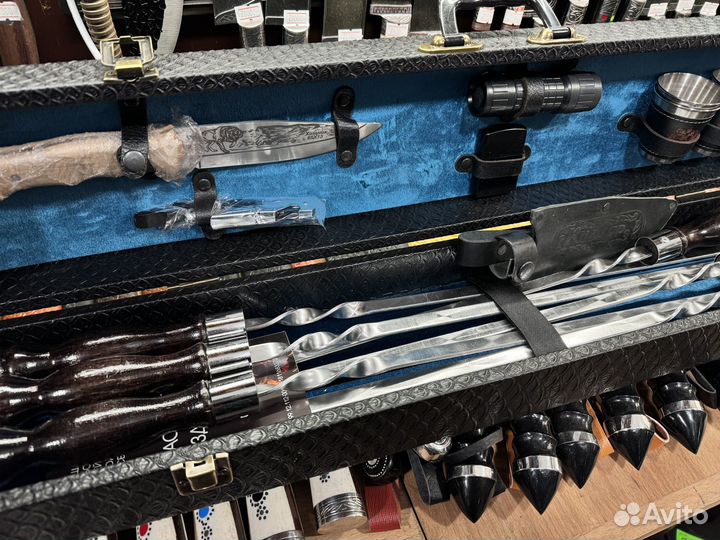 Шашлычный набор №4 в подарочном футляре-кейсе