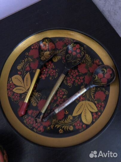 Набор деревянной посуды хохлома