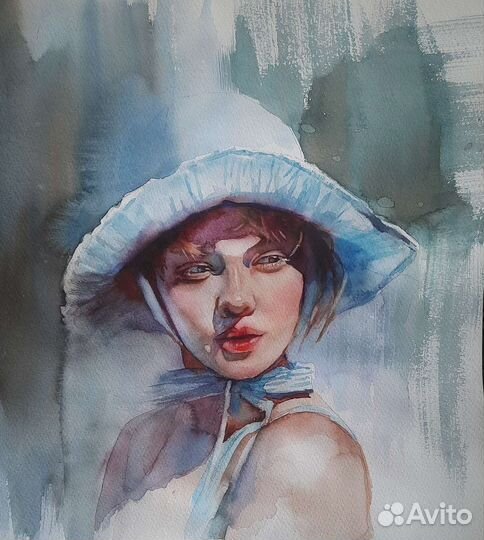 Портрет по фото на заказ акварелью от художника