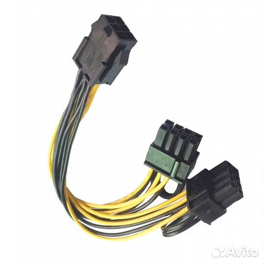 Переходник питания PCI-E 6Pin - 2x (6+2Pin)