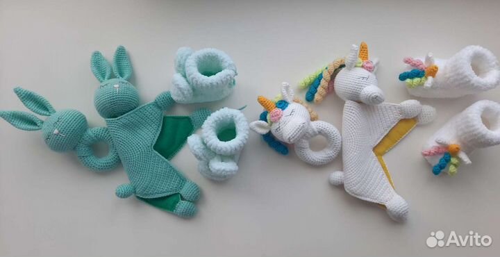 Пинетки+комфортер +погремушка