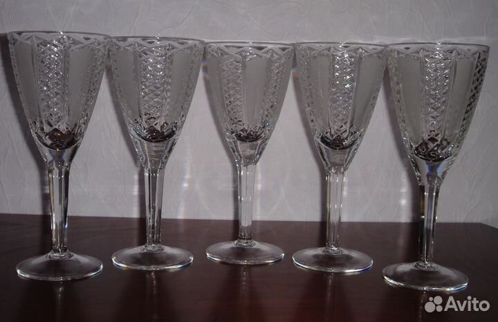 Хрустальные бокалы 5шт
