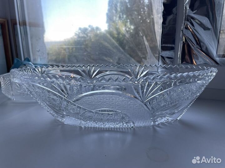 Ваза хрустальная ладья