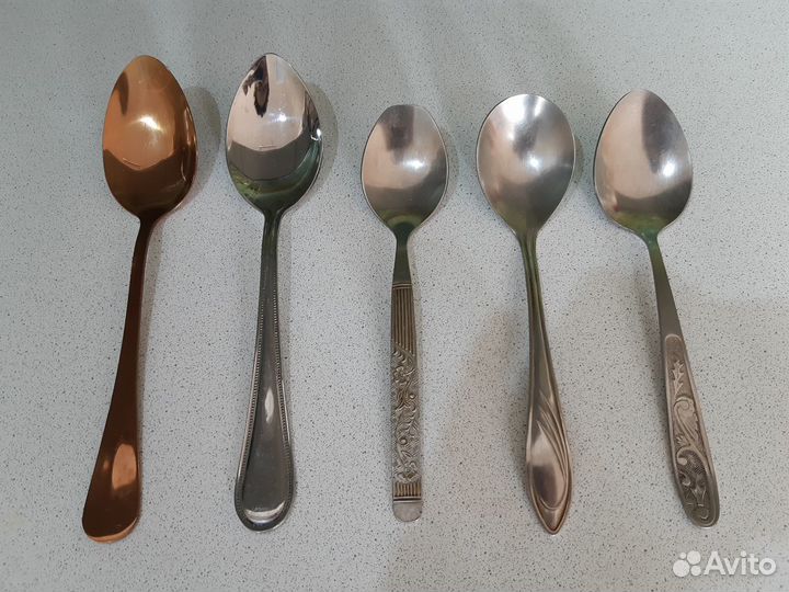 Ложки, тарелки, советская конфетница