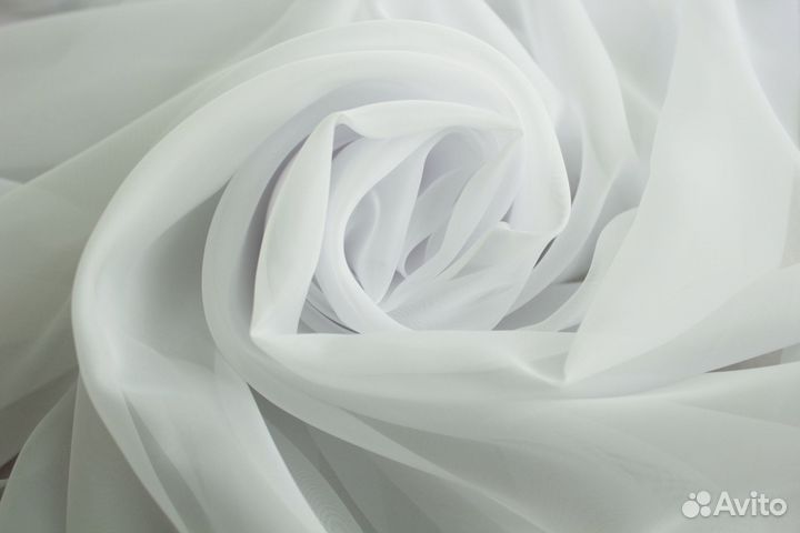 Тюль-Вуаль Белый Турецкая(с утяжелителем)
