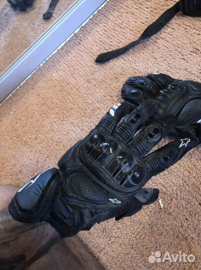 Перчатки alpinestars s1 кожаные мото